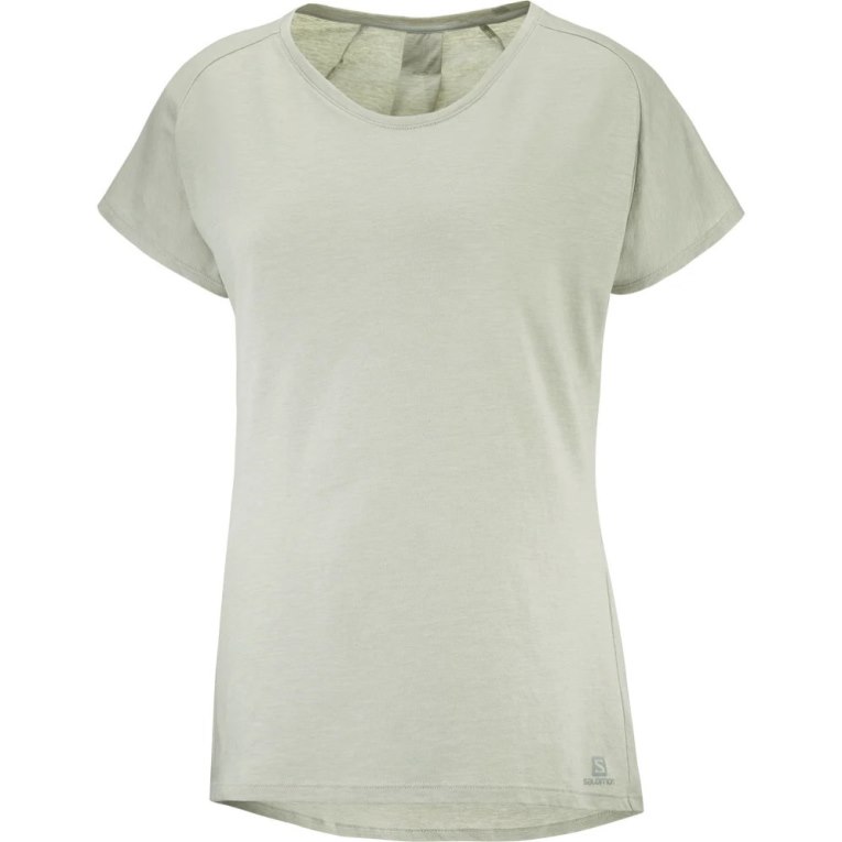 Mint Salomon Essential Shaped Short Sleeve Women's T-Shirts | PH 41073B